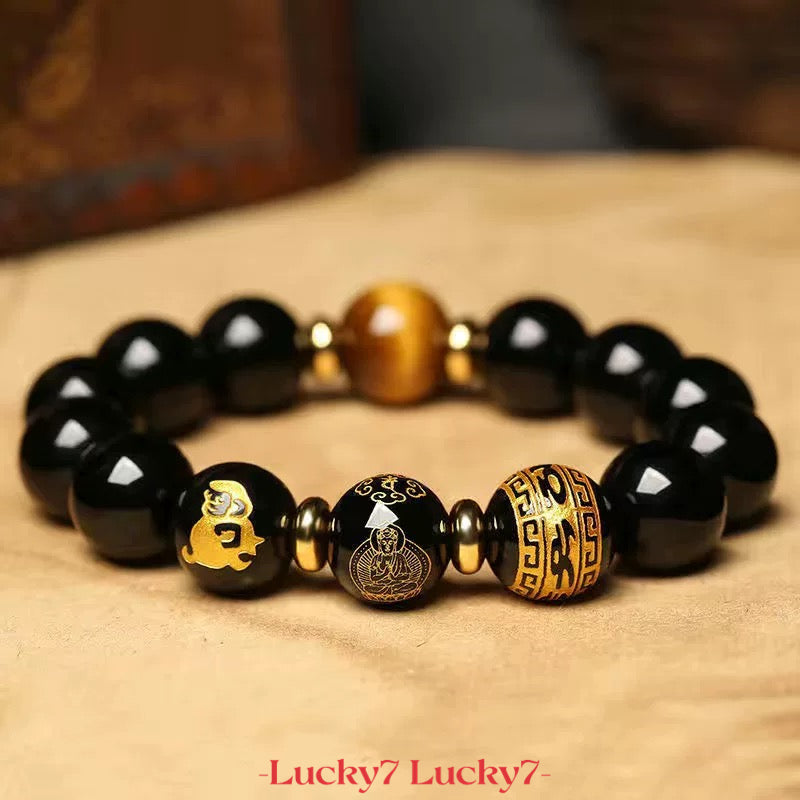 Black Agate Zodiac Year Bracelet