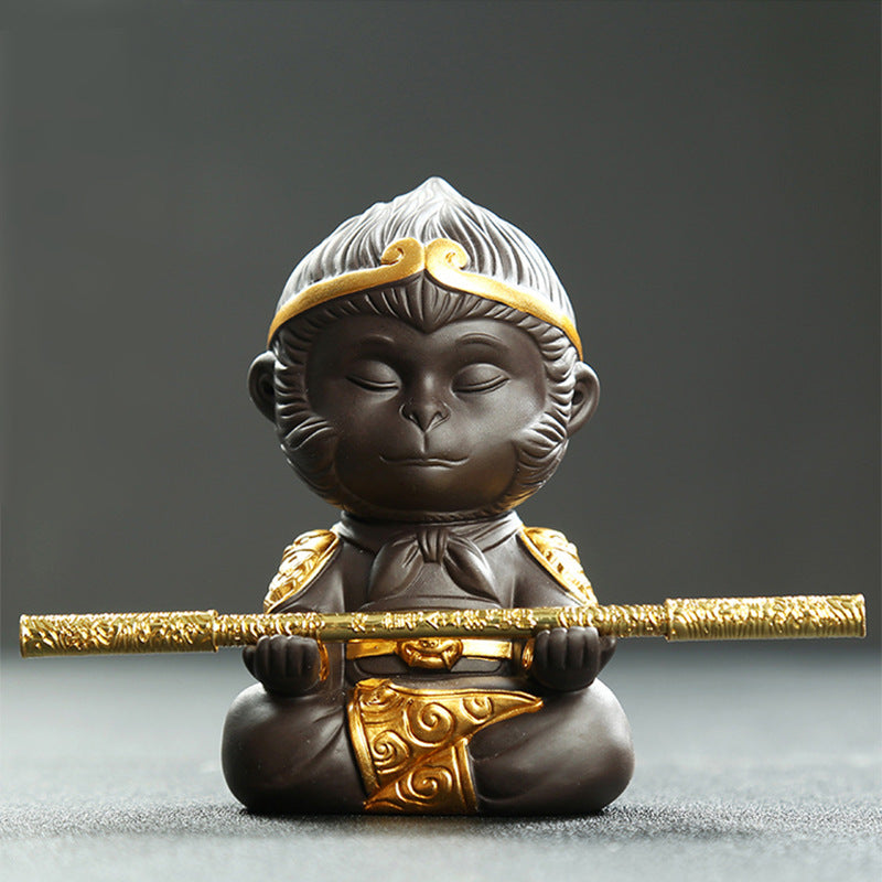 Chinese purple clay Wukong Ornaments/Tea Pet