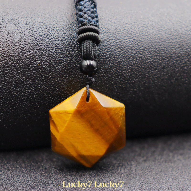 Hexagram Natural Crystal Gemstone Pendant