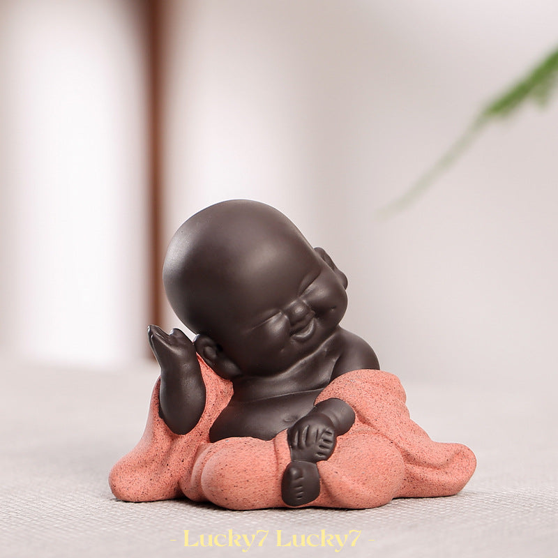 Purple Clay Sand Maitreya Ornaments/ Tea Pet