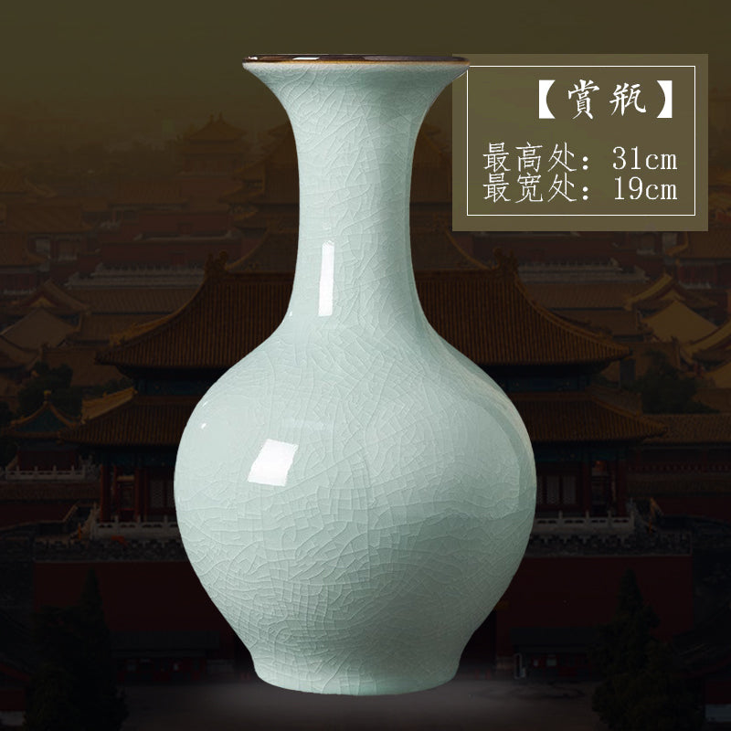 Large Antique - Style Blue and White Porcelain Ceramic Vase from Jingdezhen China - Ideal for Home Decor