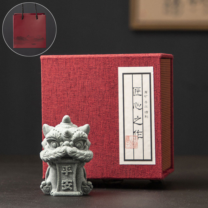 China-Chic Guofeng Xingshi Lion Tabletop Tea Pet Decoration - Lucky Handicrafts Exquisite - Hand gifts - Small creative gifts