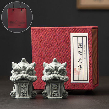 China-Chic Guofeng Xingshi Lion Tabletop Tea Pet Decoration - Lucky Handicrafts Exquisite - Hand gifts - Small creative gifts