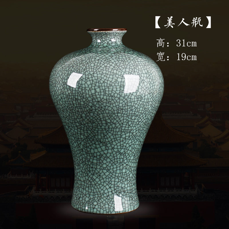 Large Antique - Style Blue and White Porcelain Ceramic Vase from Jingdezhen China - Ideal for Home Decor