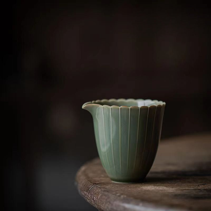 Song Qing glazed porcelain, Kung Fu tea set, teacup, tea sea, fair cup