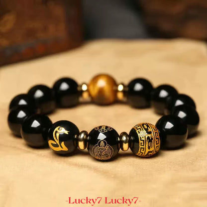 Black Agate Zodiac Year Bracelet