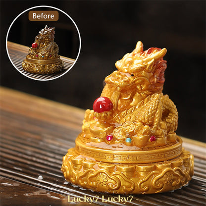 Rotatable color-changing Chinese Dragon Ornament /Tea Pet