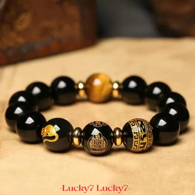 Black Agate Zodiac Year Bracelet