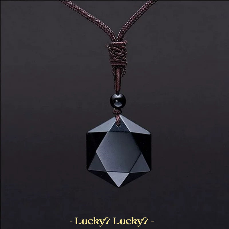 Hexagram Natural Crystal Gemstone Pendant