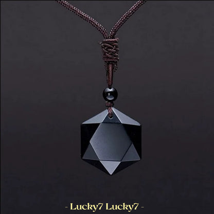 Hexagram Natural Crystal Gemstone Pendant